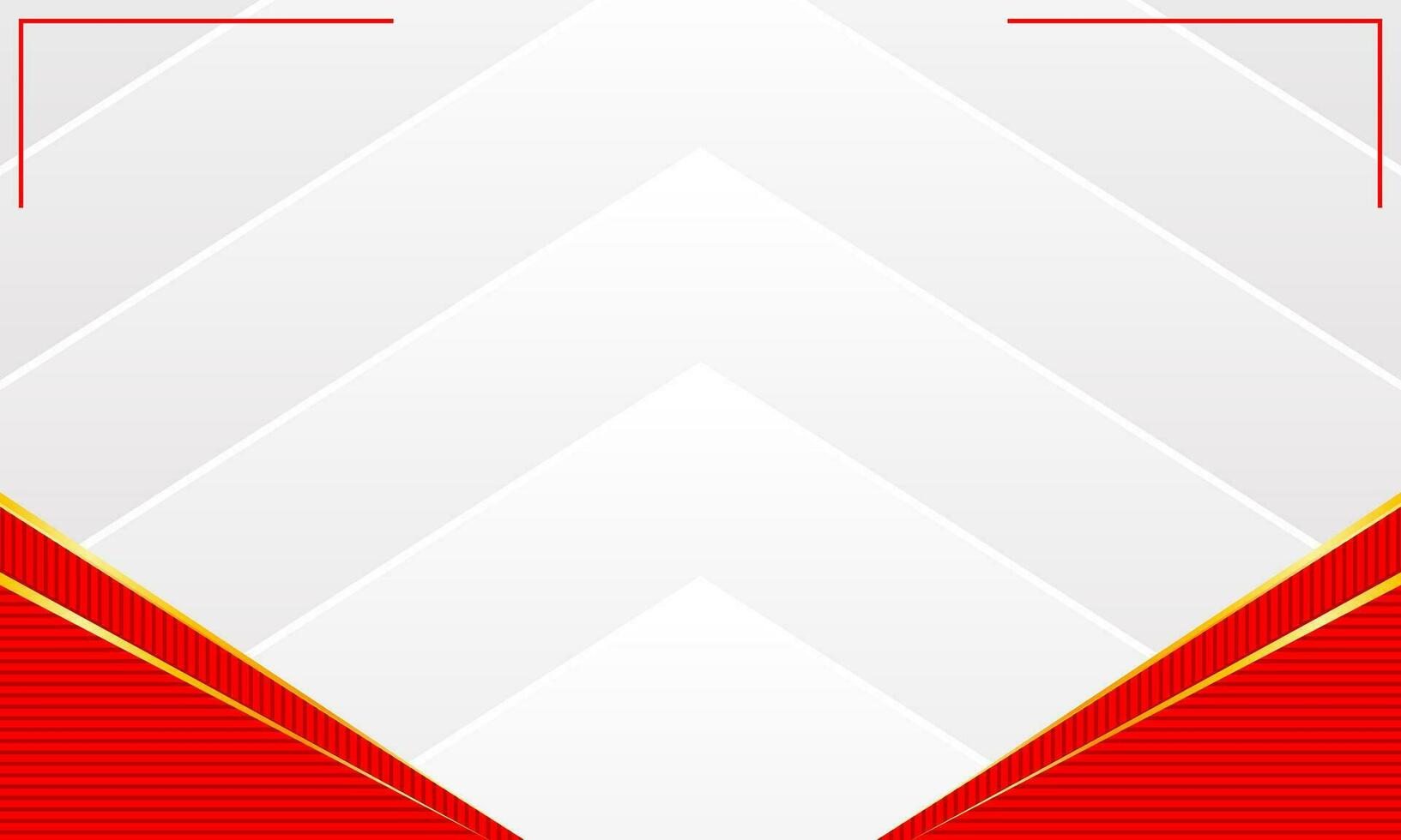 Elegant red and white background with gold accent vector