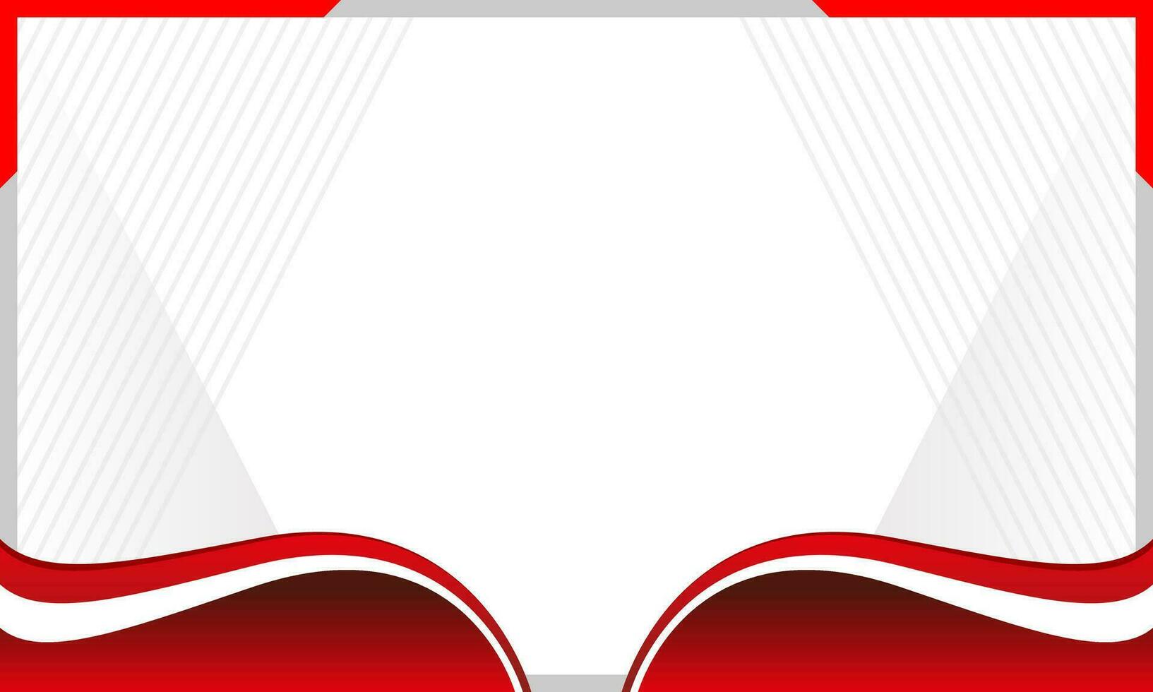 Simple red and white background for presentation vector