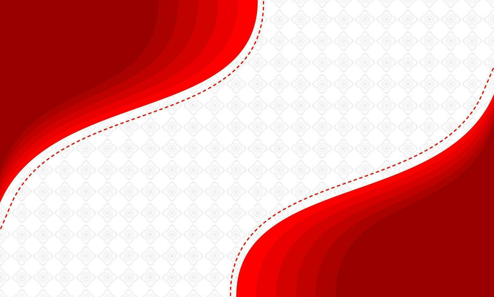 Wavy red and white background with pattern vector