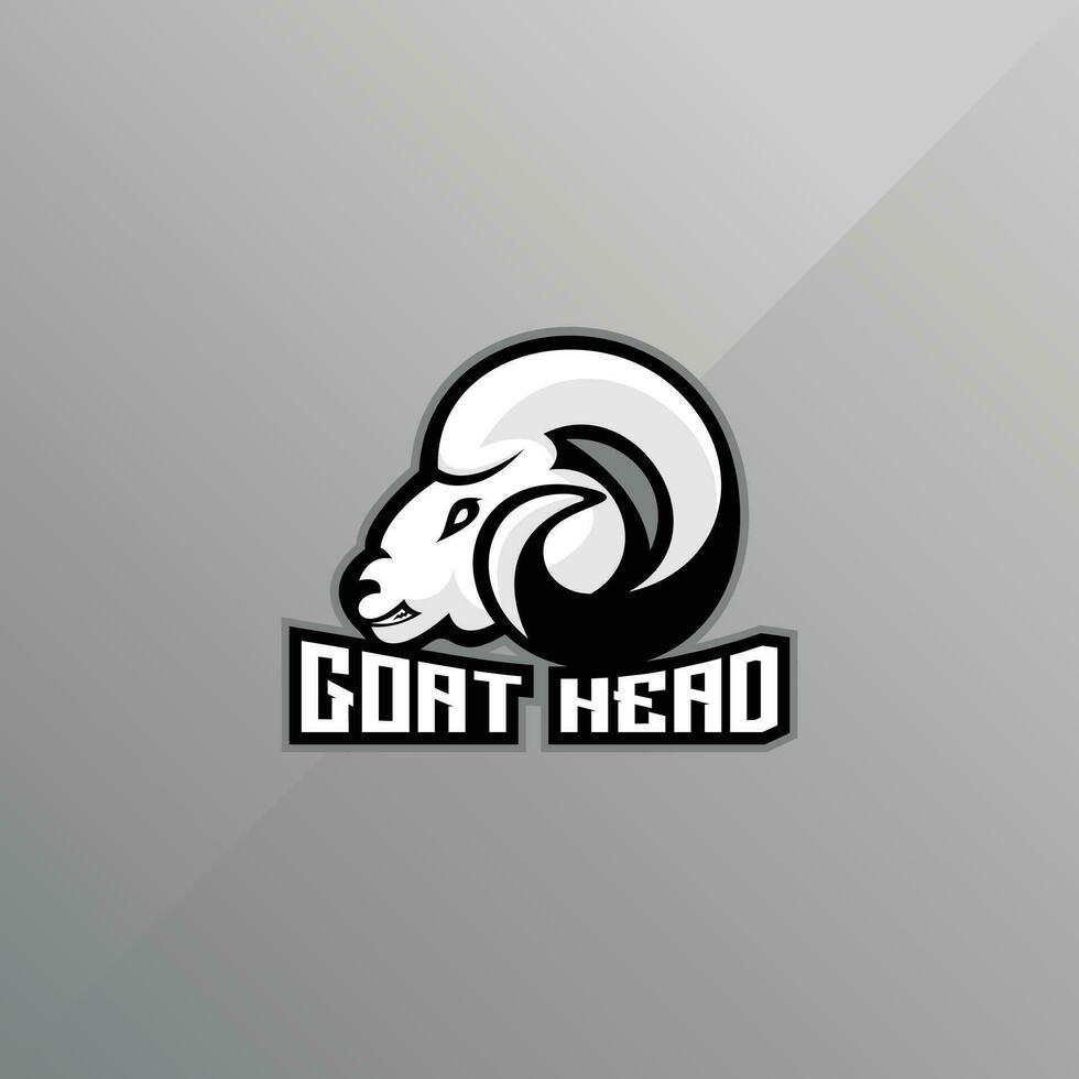 goat head logo design mascot vector