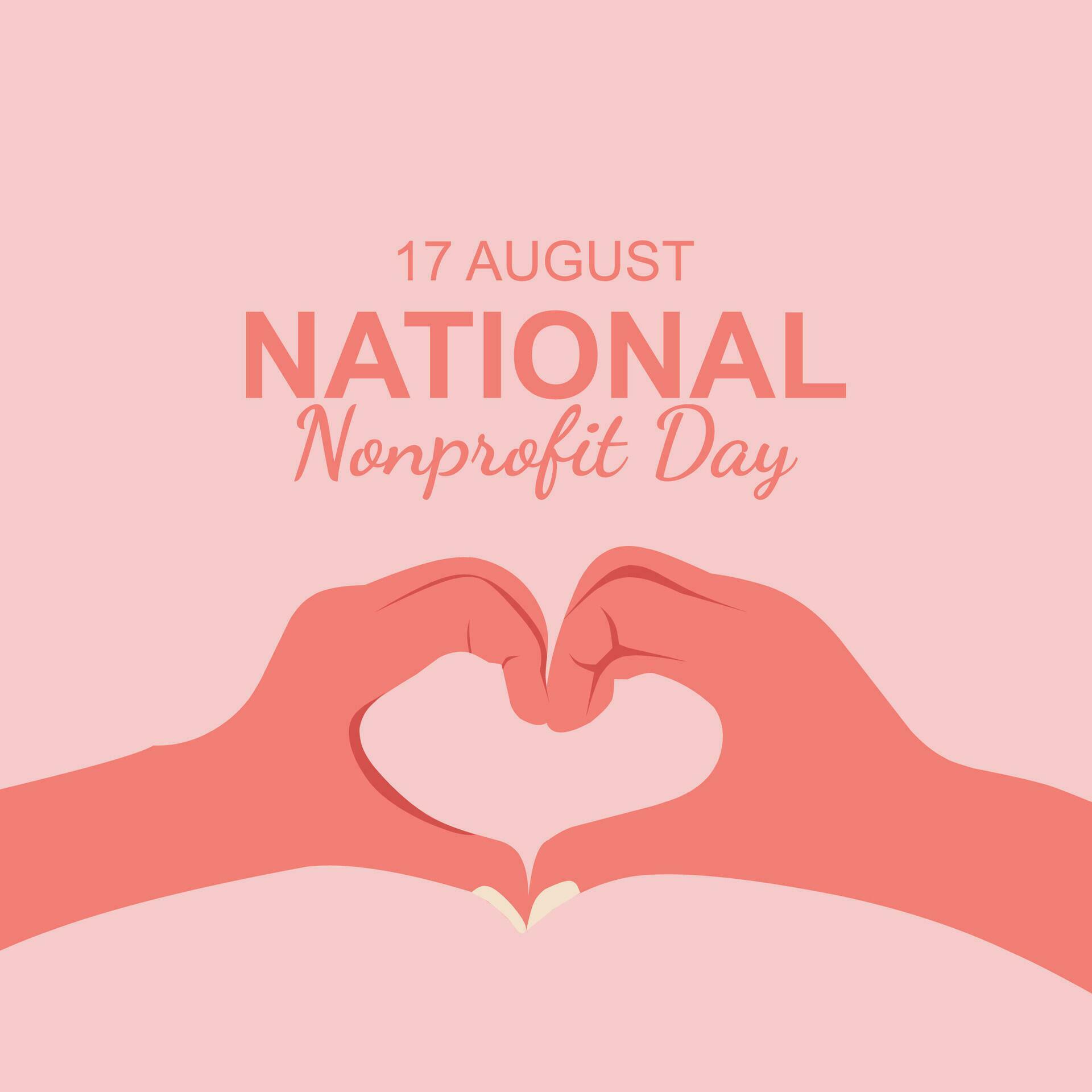 National Nonprofit Day, On 17 august. banner, Holiday, poster, card and