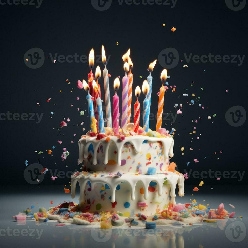 3D Birthday cake photo