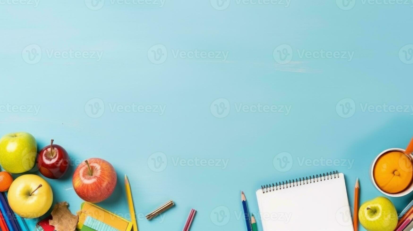 Back to school background with copy space photo