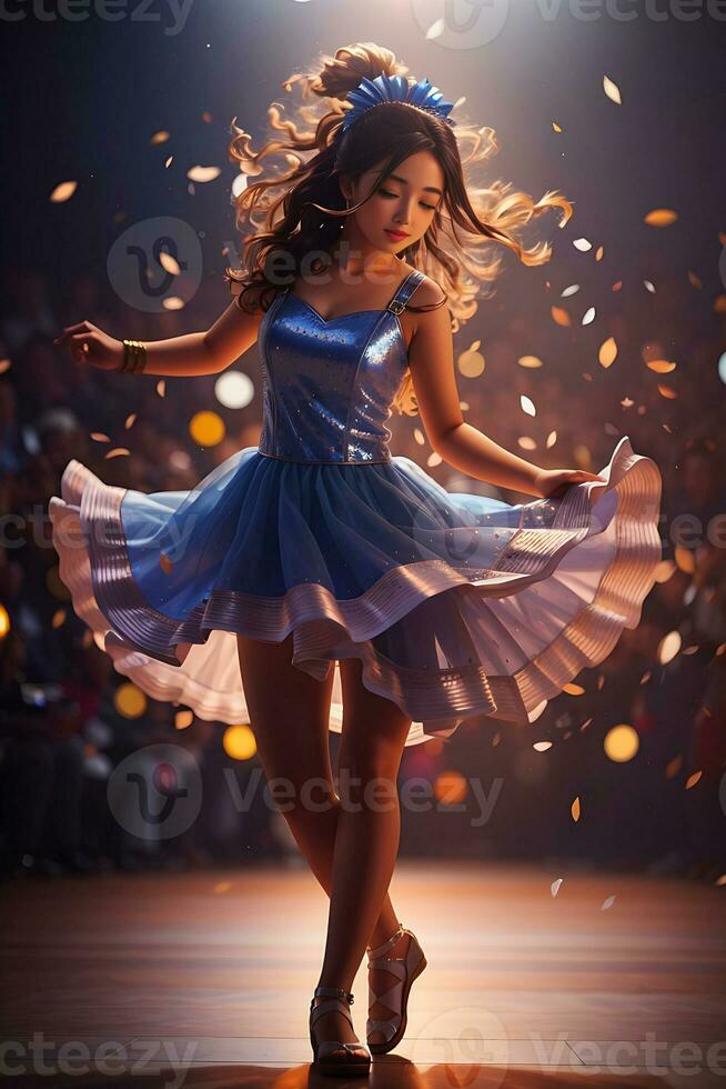 beautiful girl dancing photo