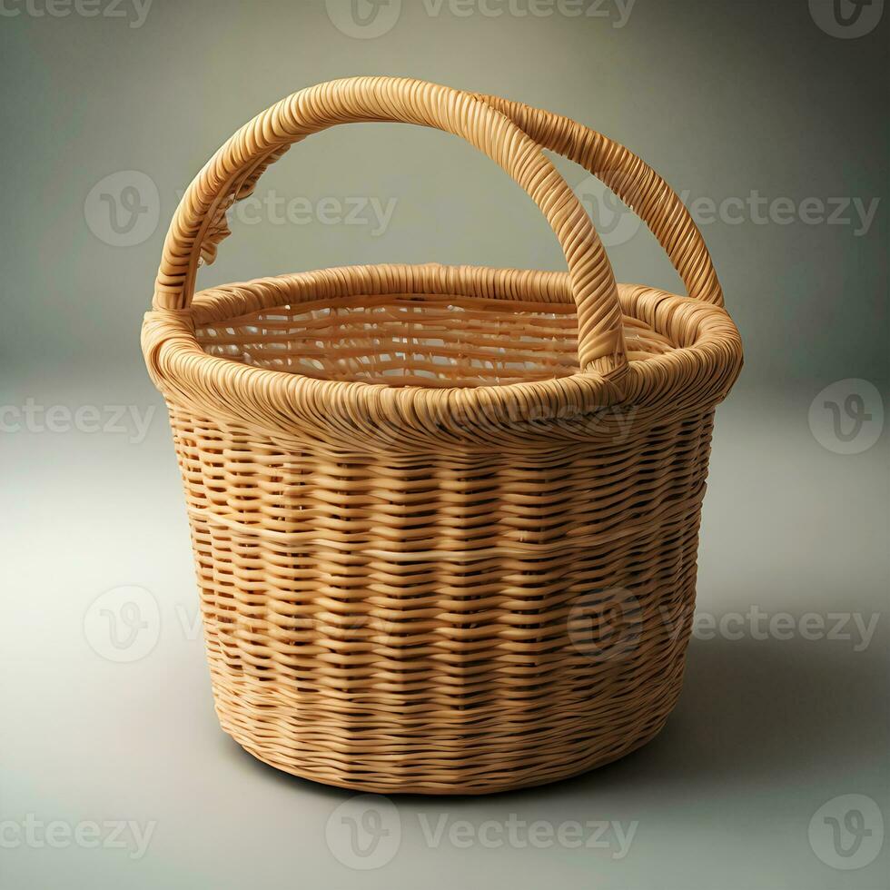 Wicker basket ai generate photo