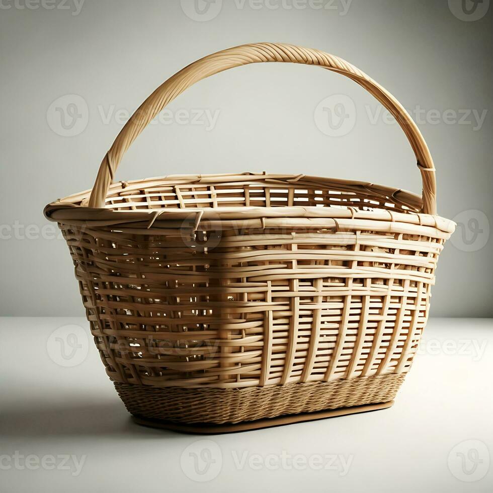 Wicker basket ai generate photo