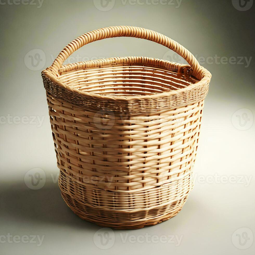 Wicker basket ai generate photo