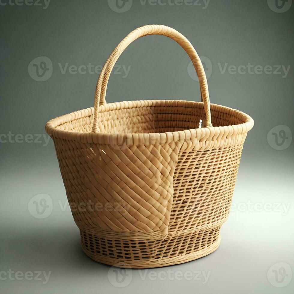 Wicker basket ai generate photo