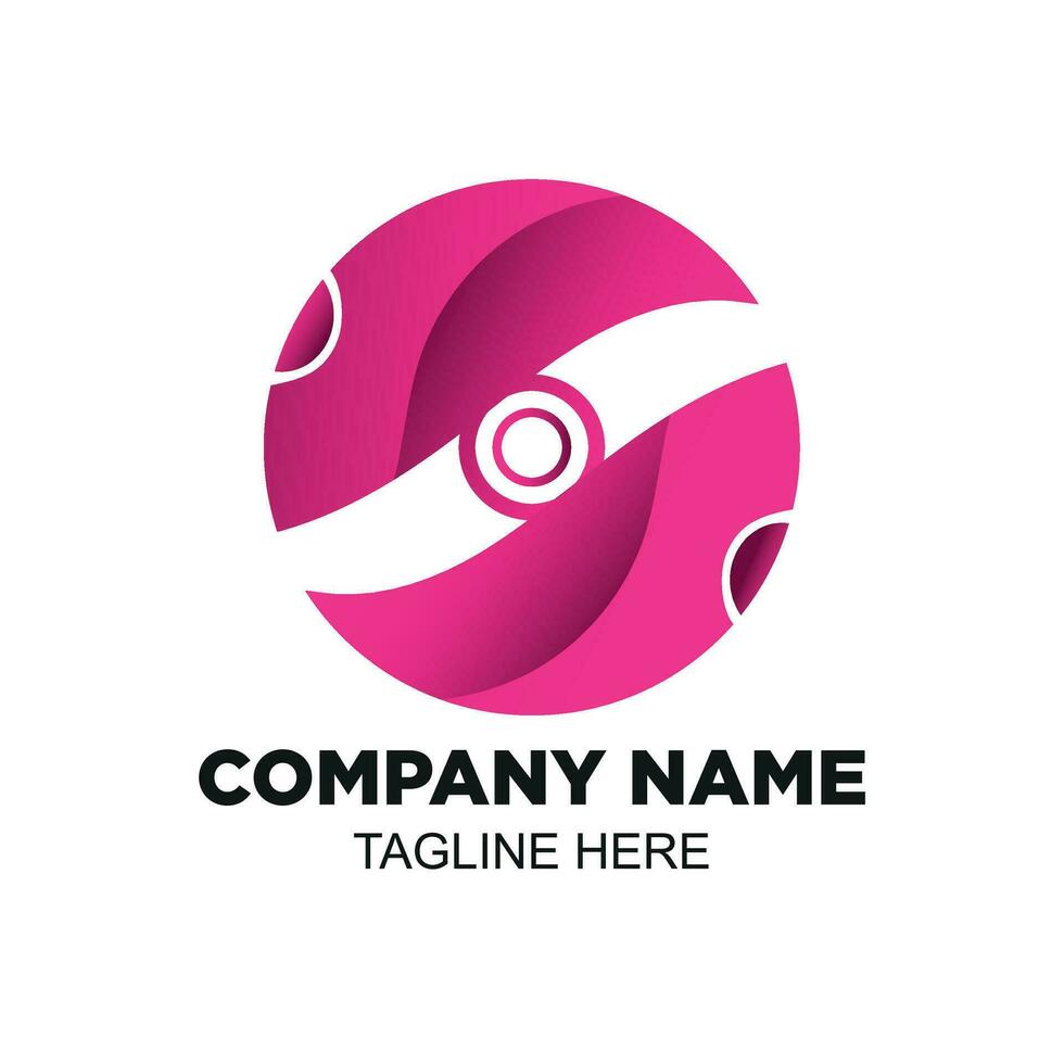 Vector Infinity Pink Radient Modern Logo Suitable for a Company Logo