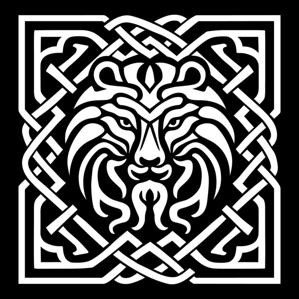 Vector lion celtic knot