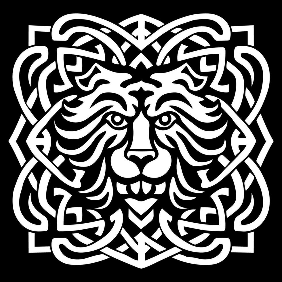 Vector lion celtic knot