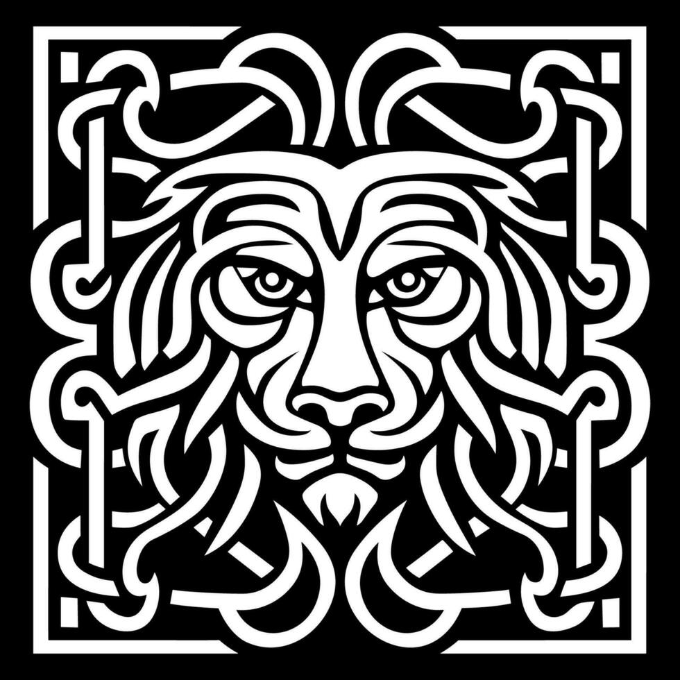 Vector lion celtic knot