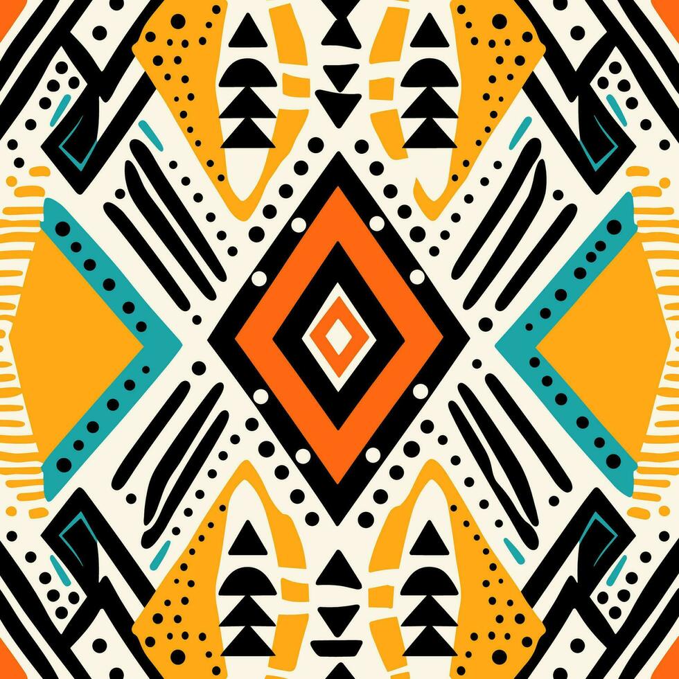 Mud cloth pattern vector