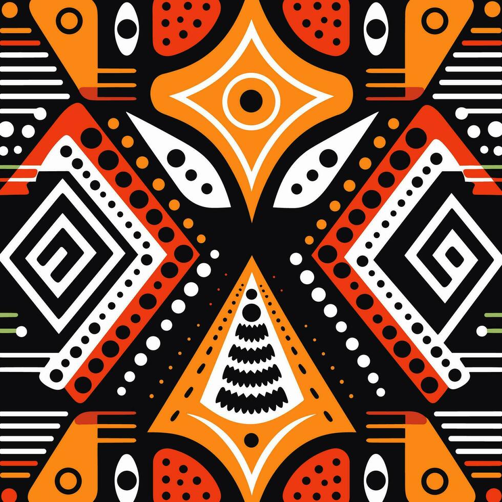 Mud cloth pattern vector