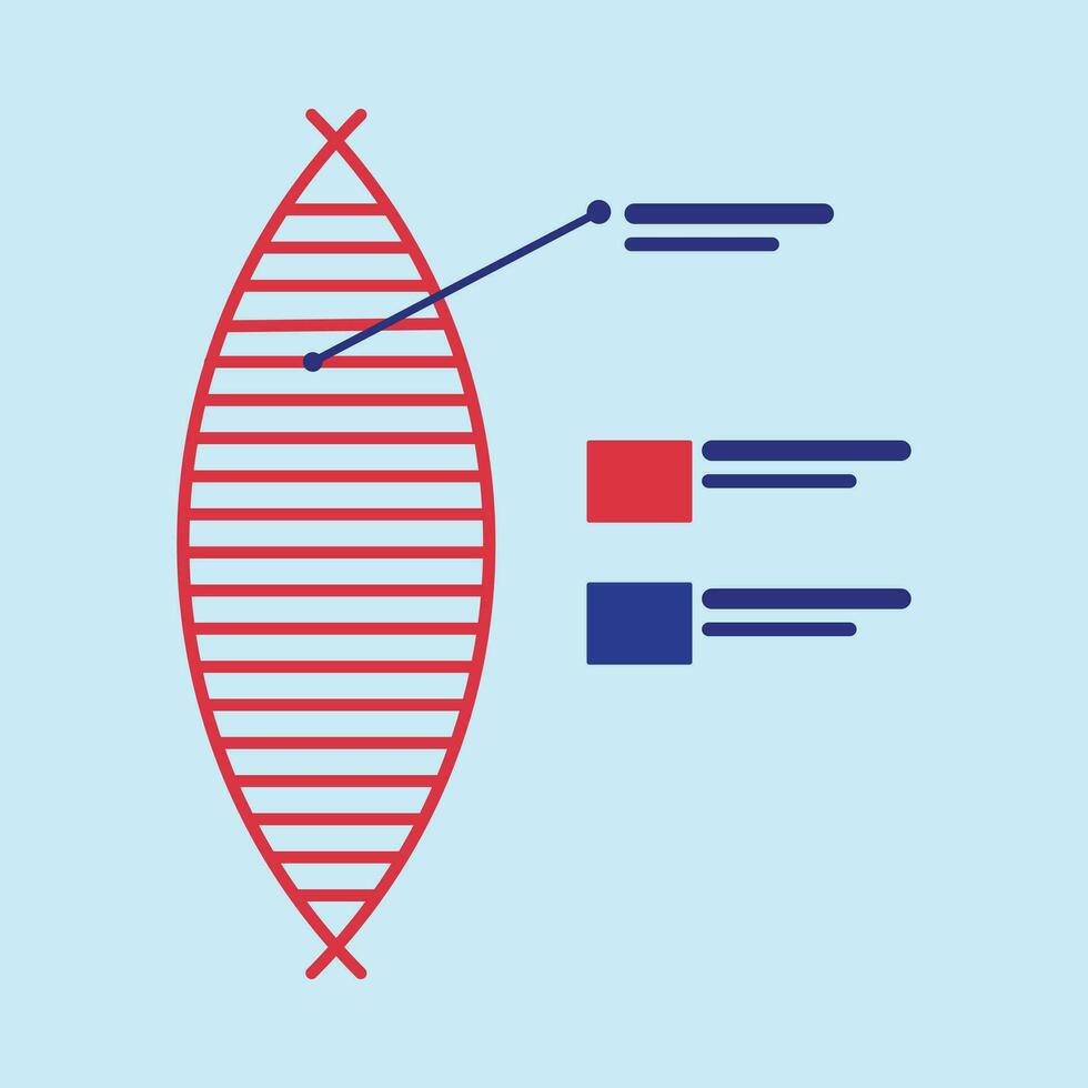 Colorful health biotechnology DNA Vector illustration