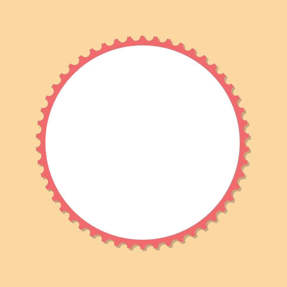 Simple circle postal stamp vector illustration