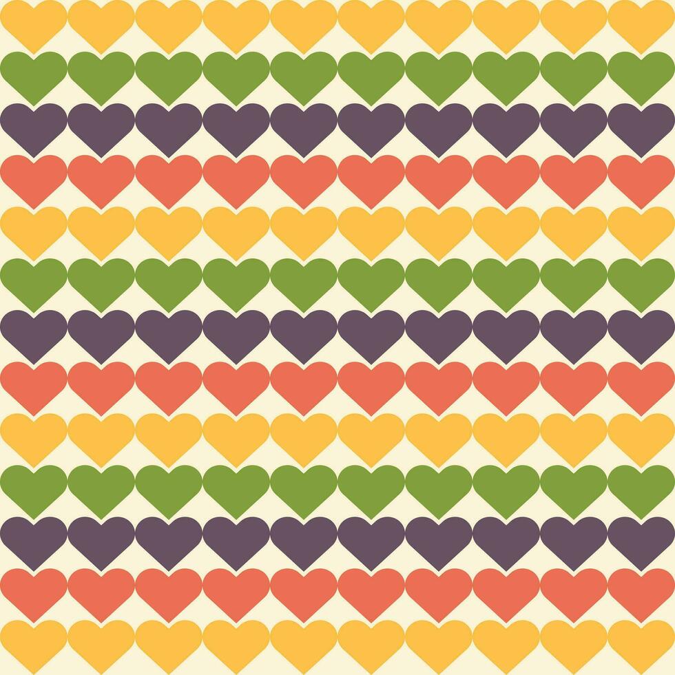 Colorful heart background pattern vector illustration