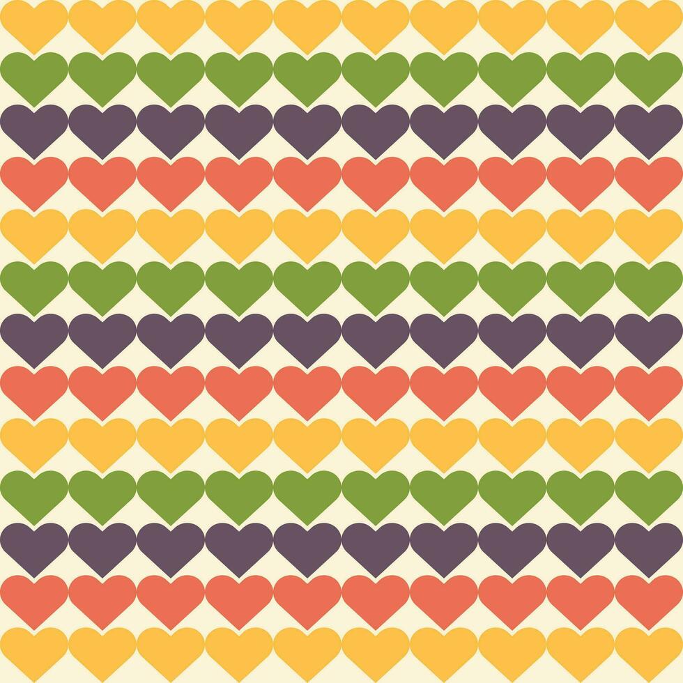 Colorful heart background pattern vector illustration