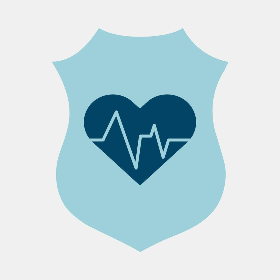 seguro médico salud latido del corazón vector ilustración