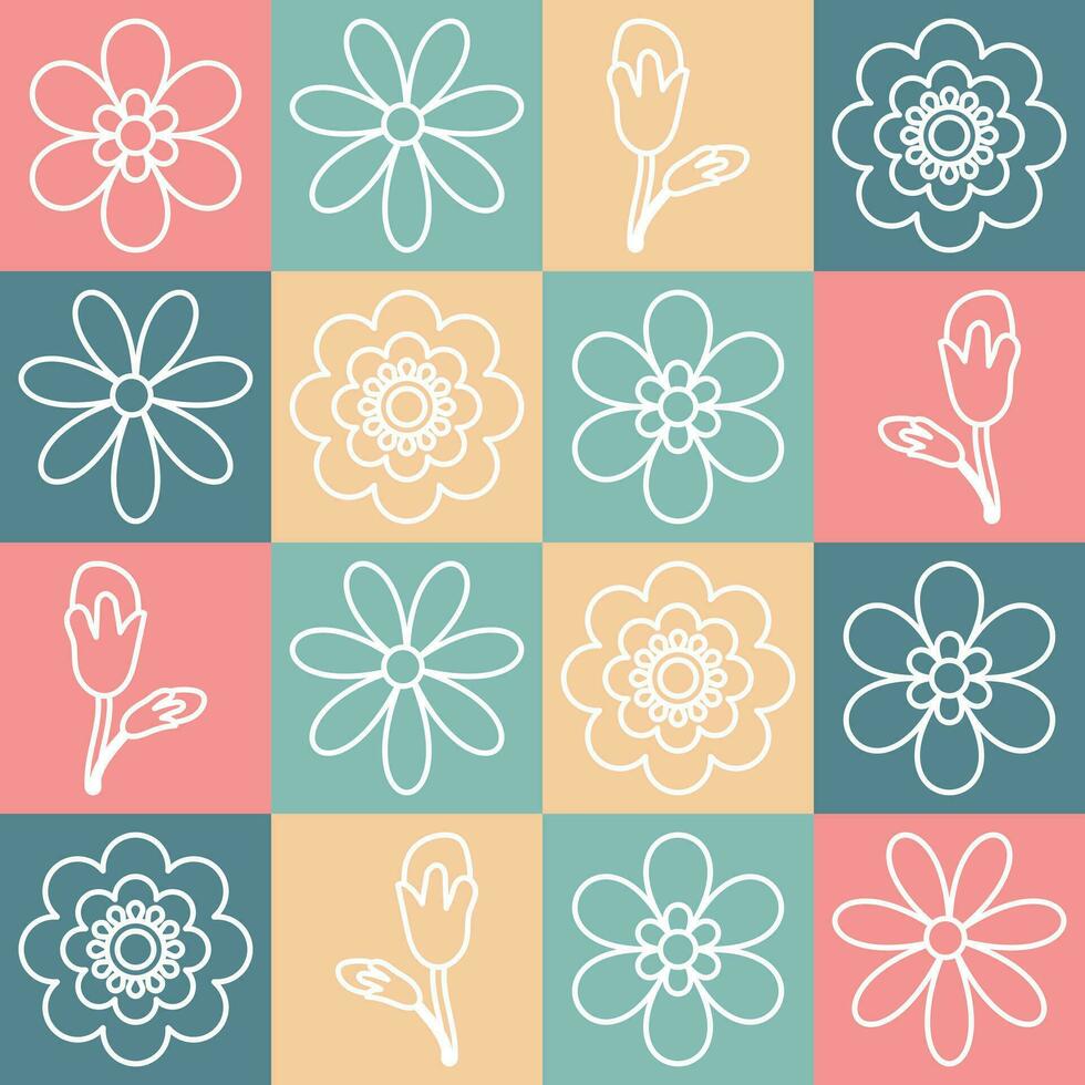 Modern colorful white floral flower vector illustration