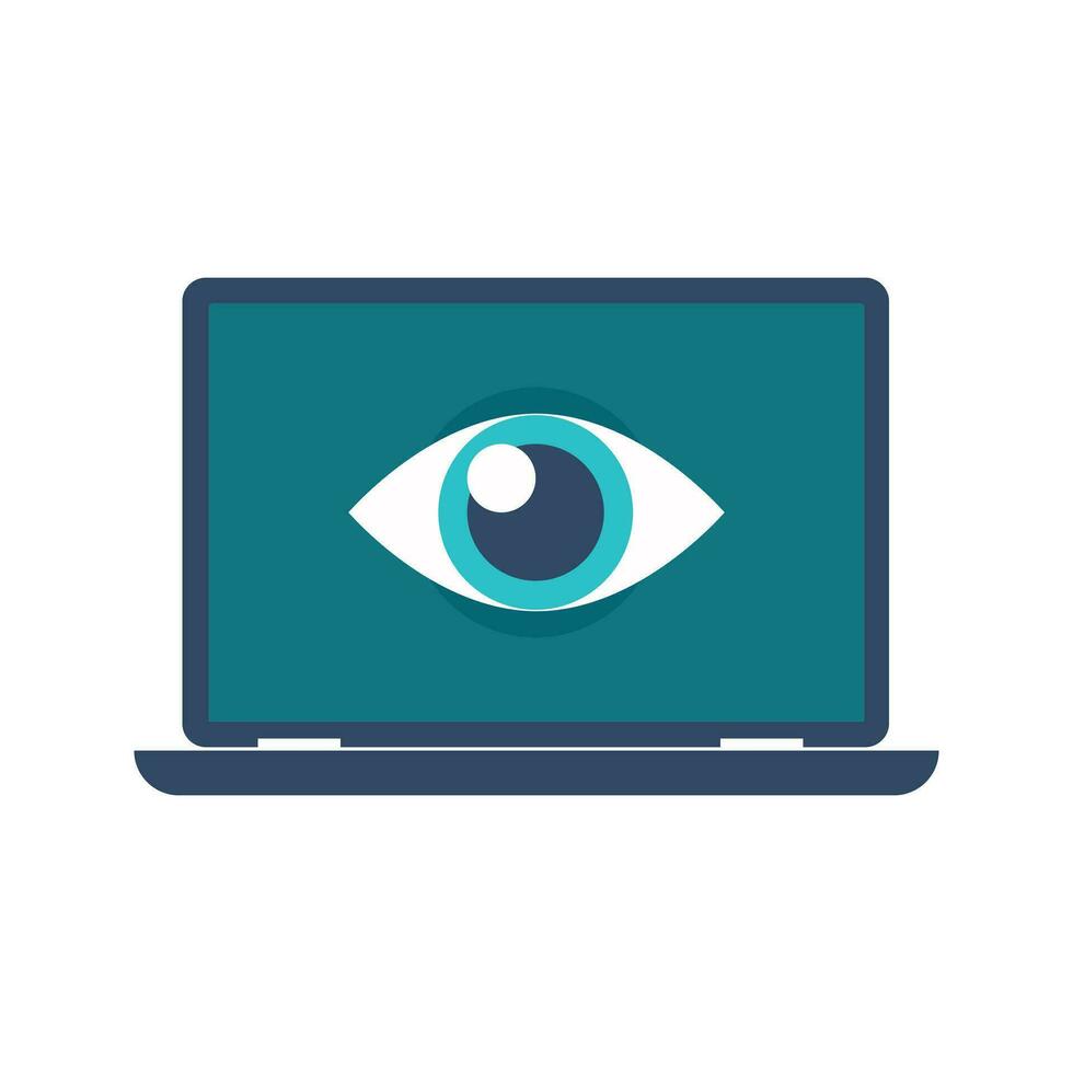 flat eye view concept vector illustration