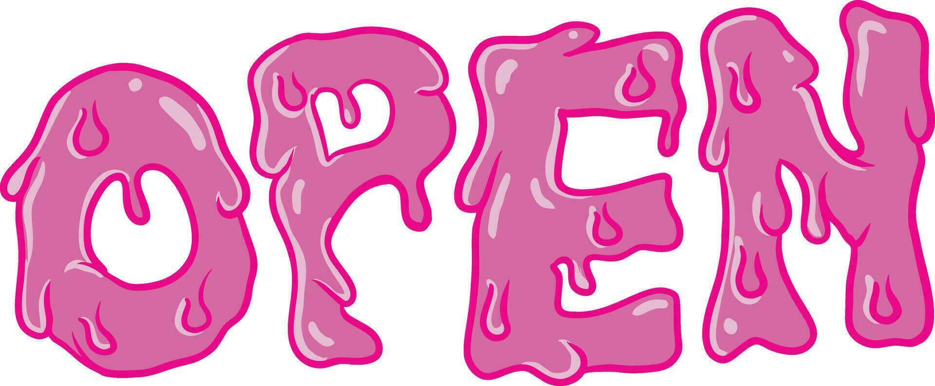 splash open sign vector