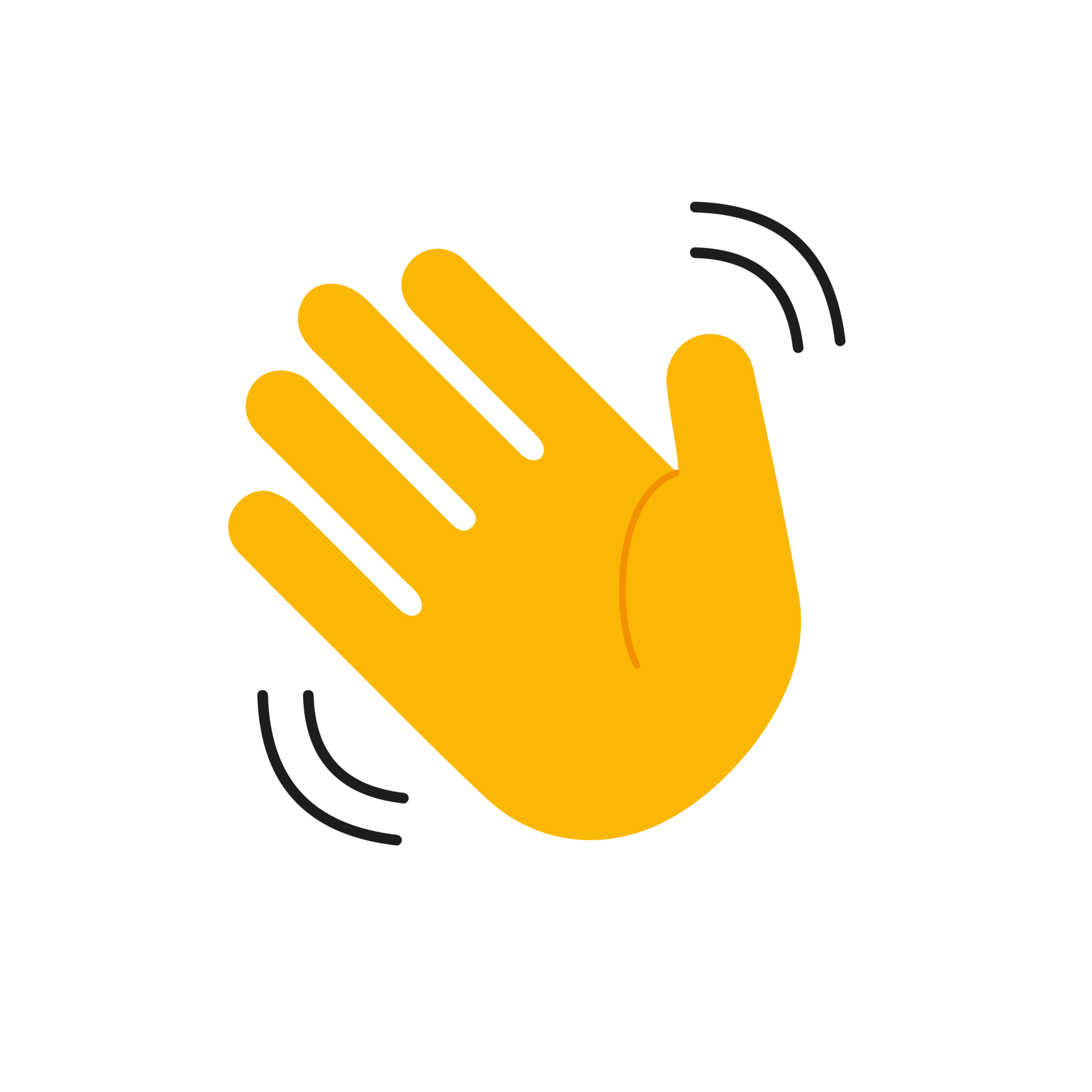 Waving hand isolated. A sign of greeting or goodbye. 26486155 PNG