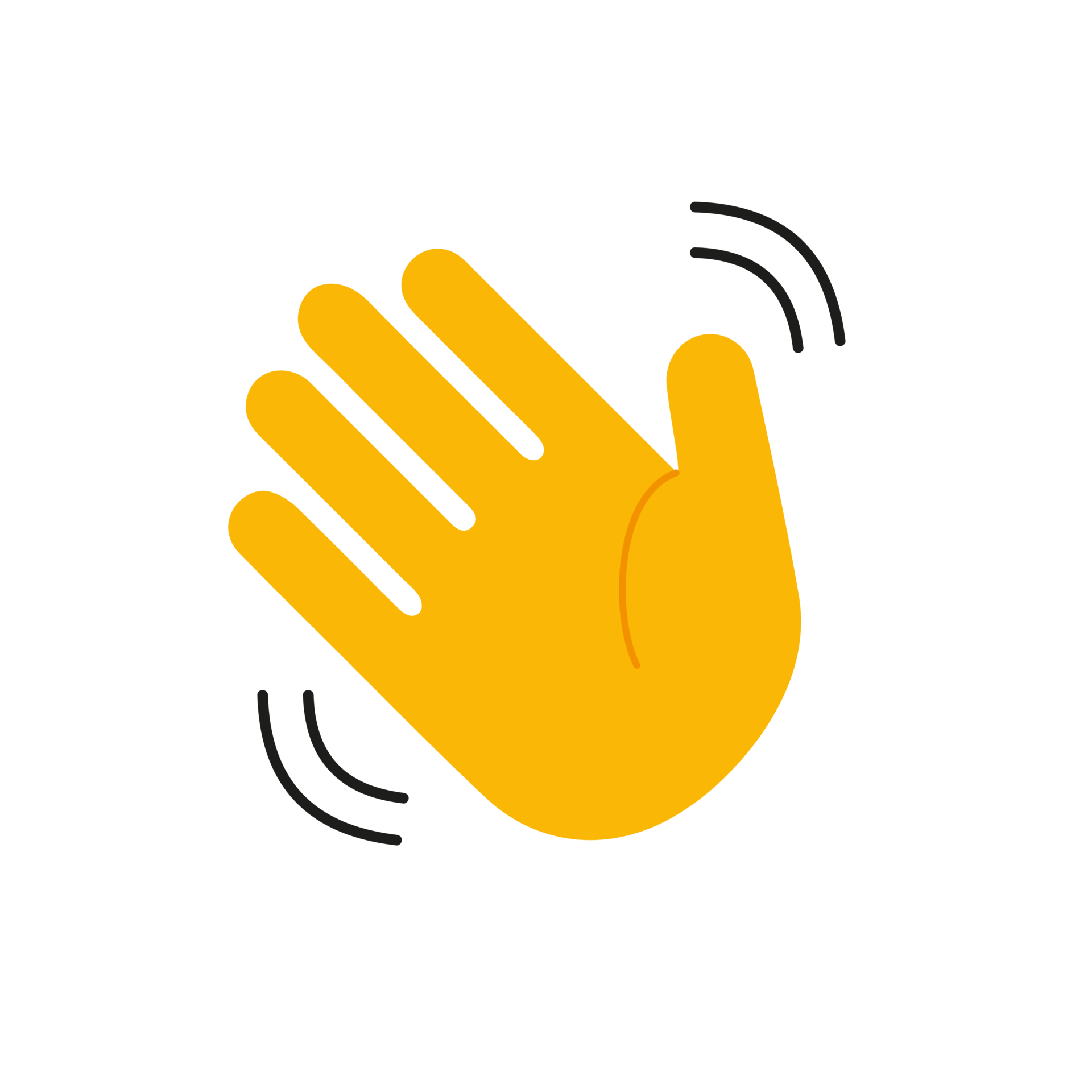 Waving hand isolated. A sign of greeting or goodbye. 26486155 PNG