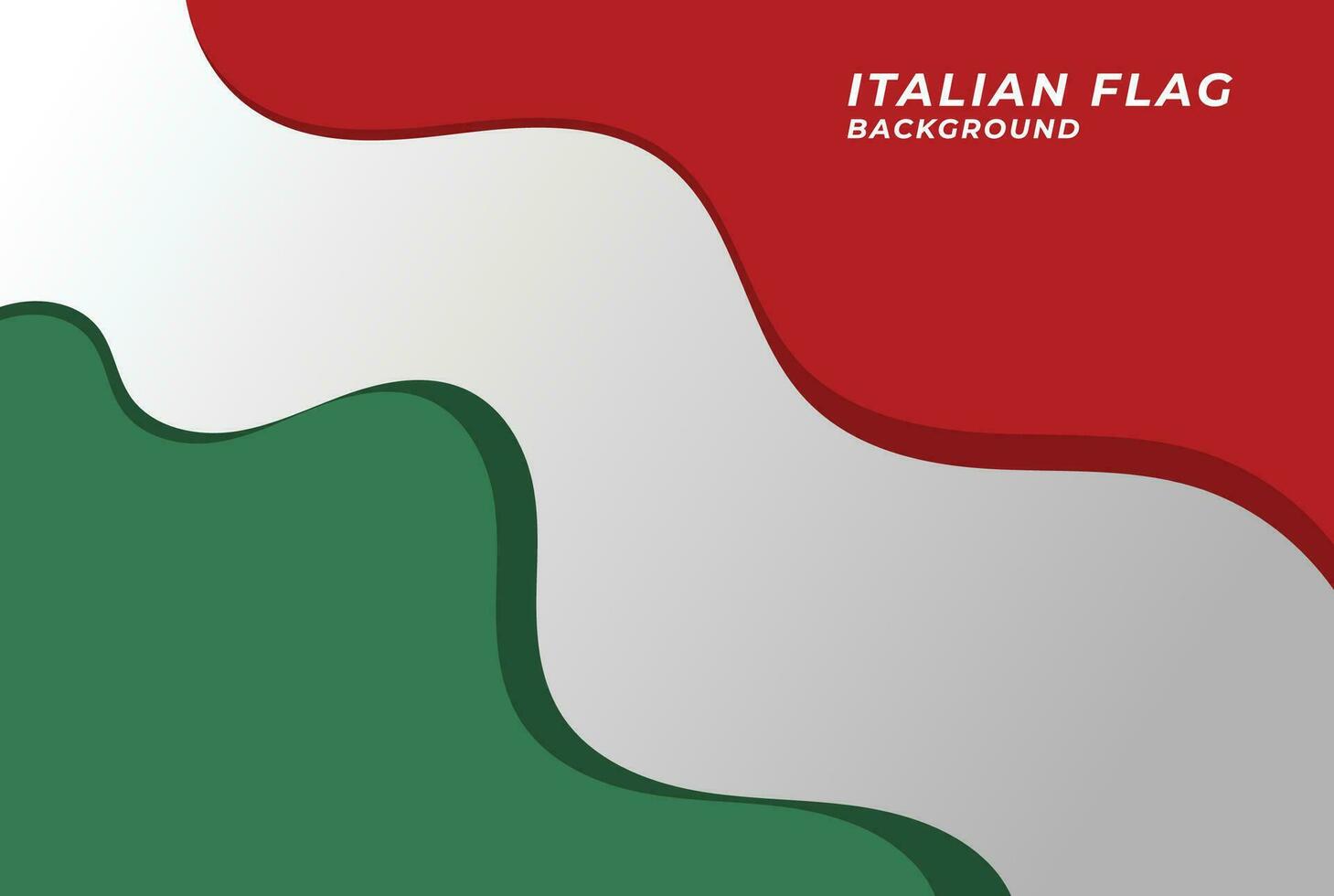 Simple Italian Wave National Flag Color Background Vector