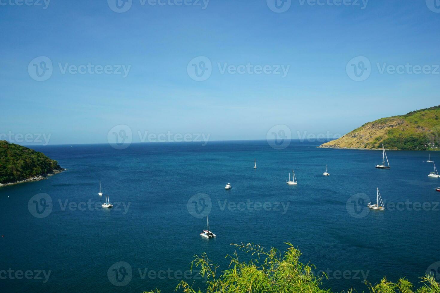 Beautiful sea view point of Laem phromthep in phuket Thailand. photo