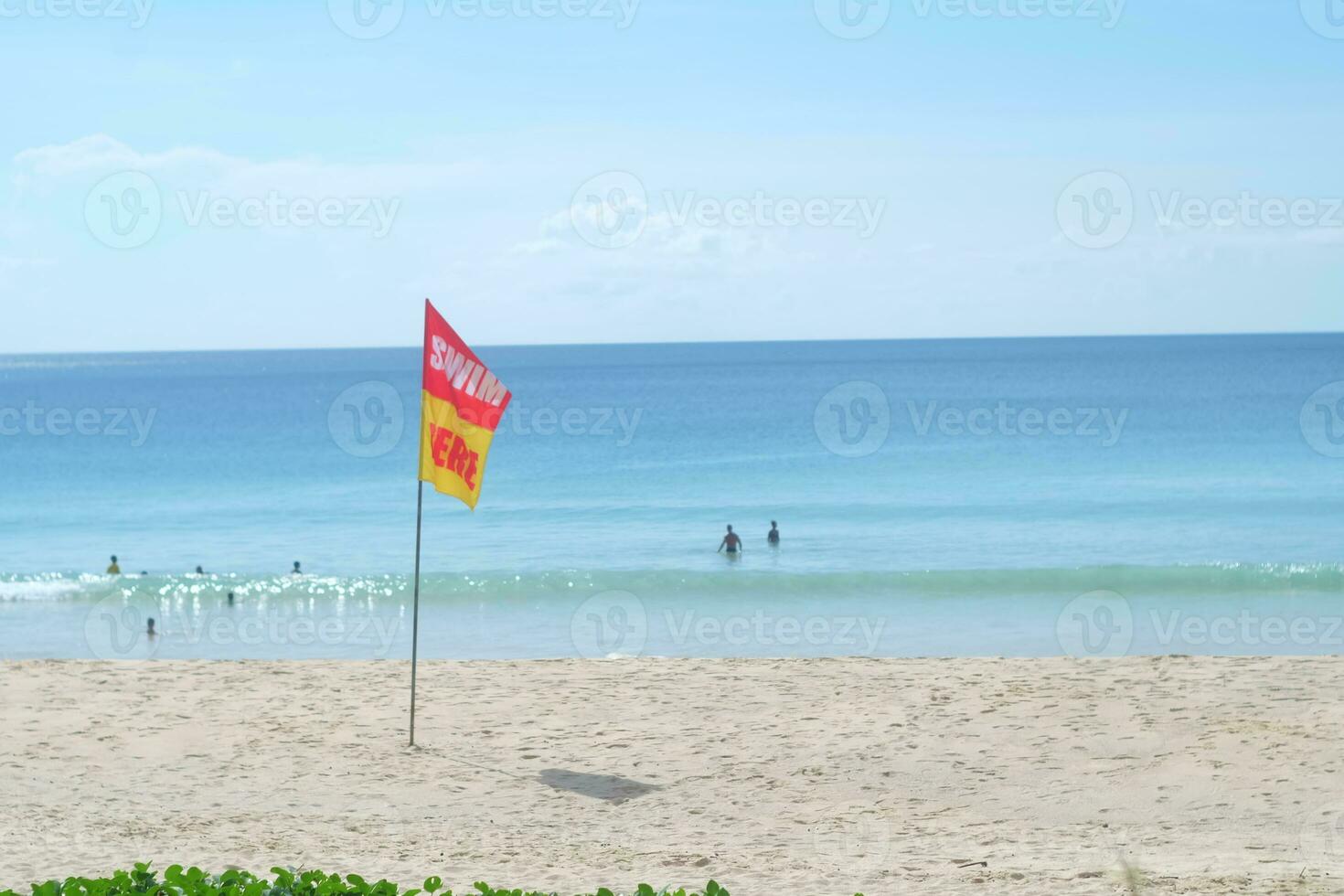 Flag waiting sea surf photo