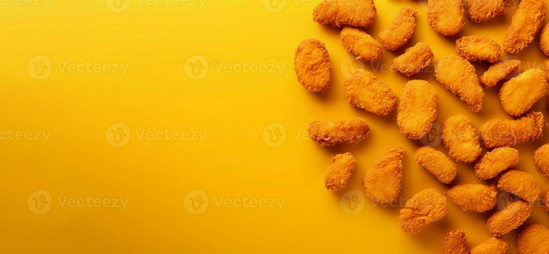 Chicken nuggets banner. Generate Ai photo