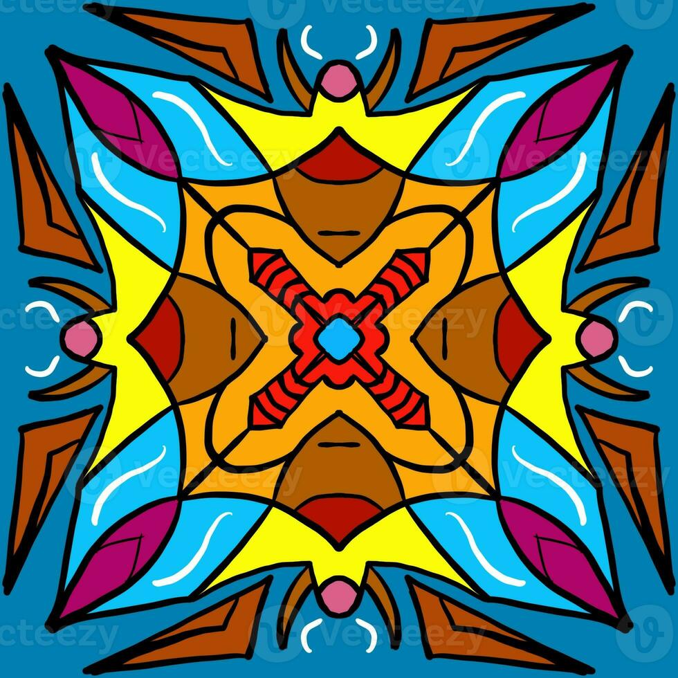 Ornament pattern art illustration with beauty color for your decoration photo