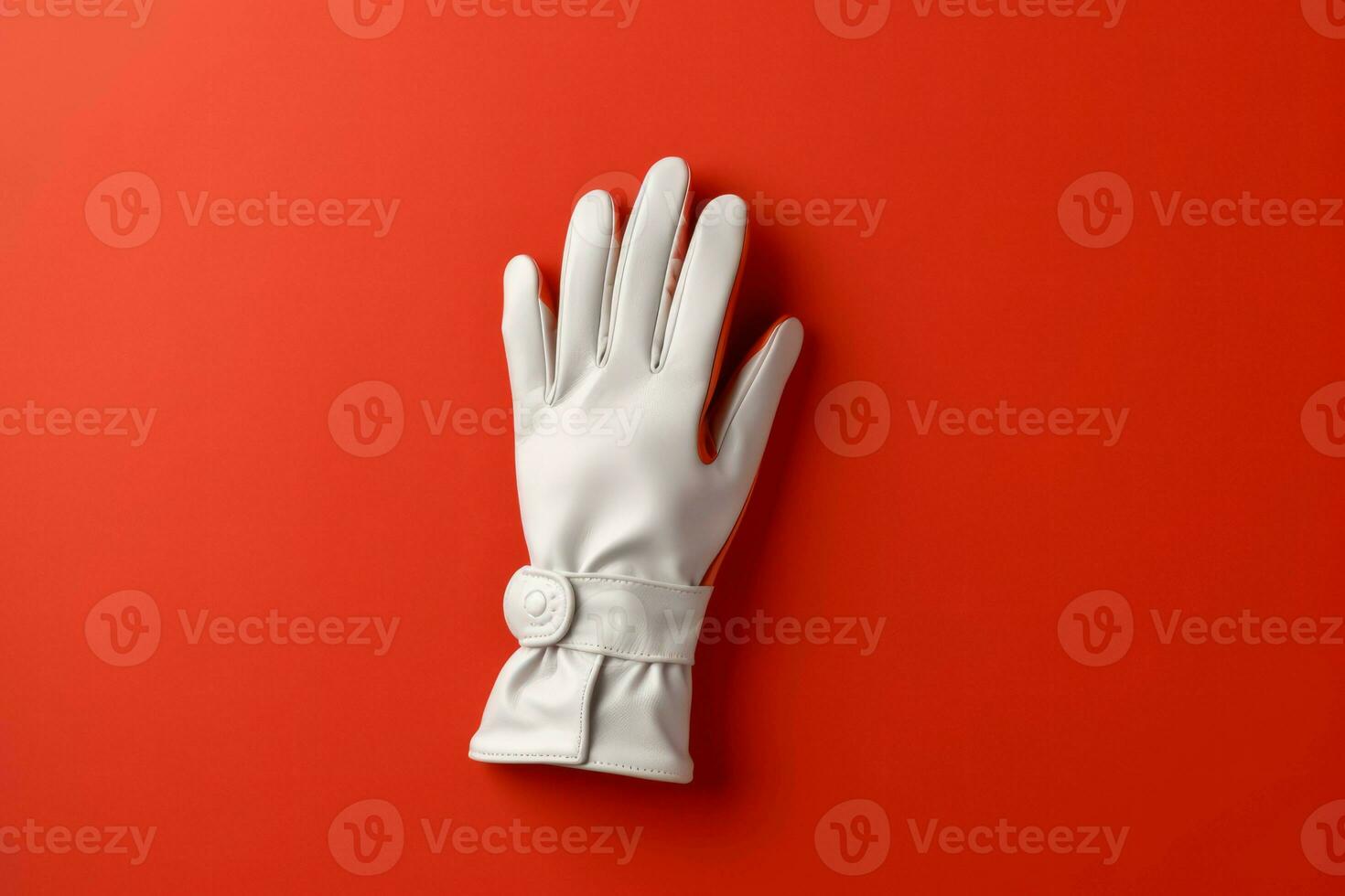White glove red background. Generate Ai photo