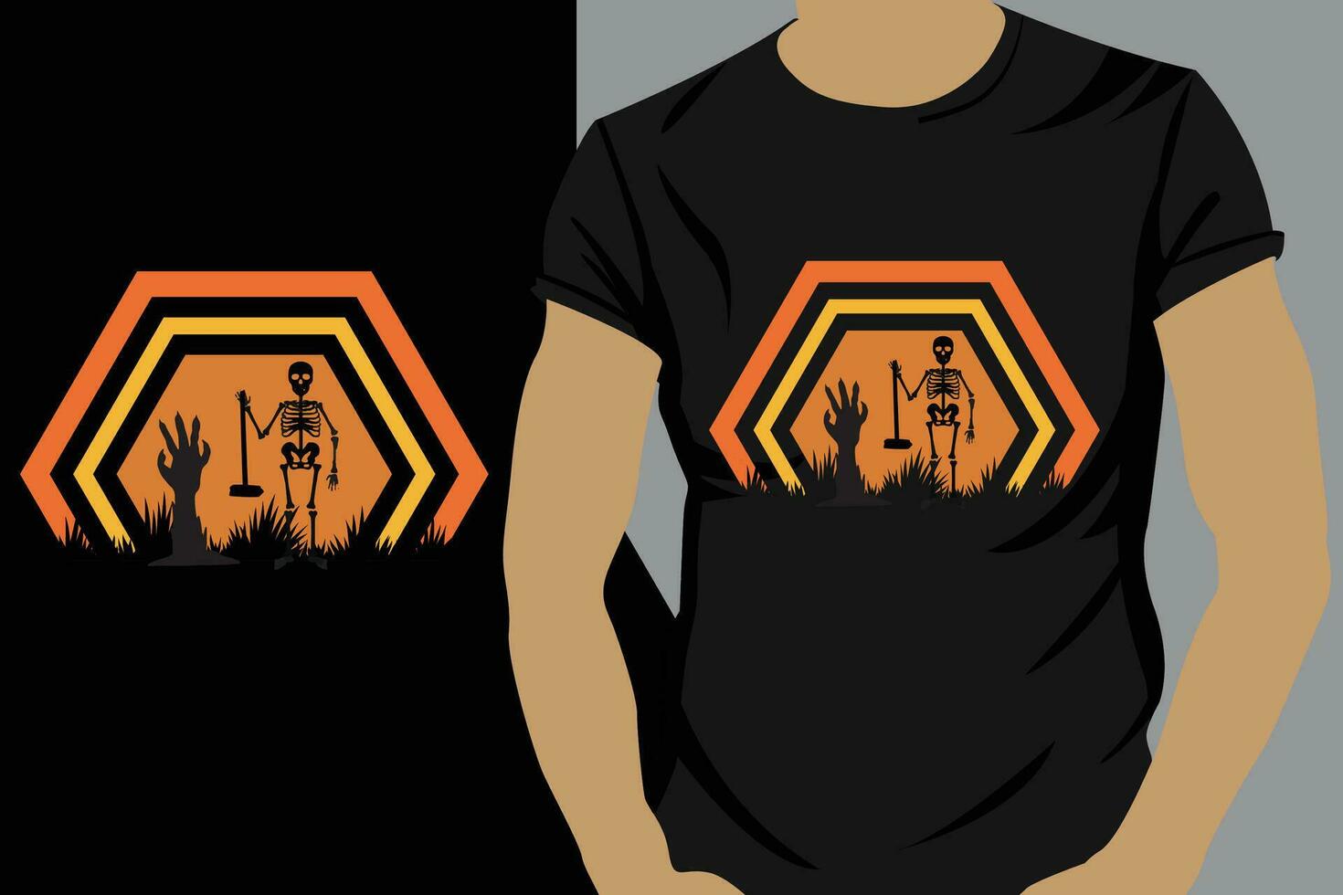 diseño de camiseta de fiesta de halloween vector