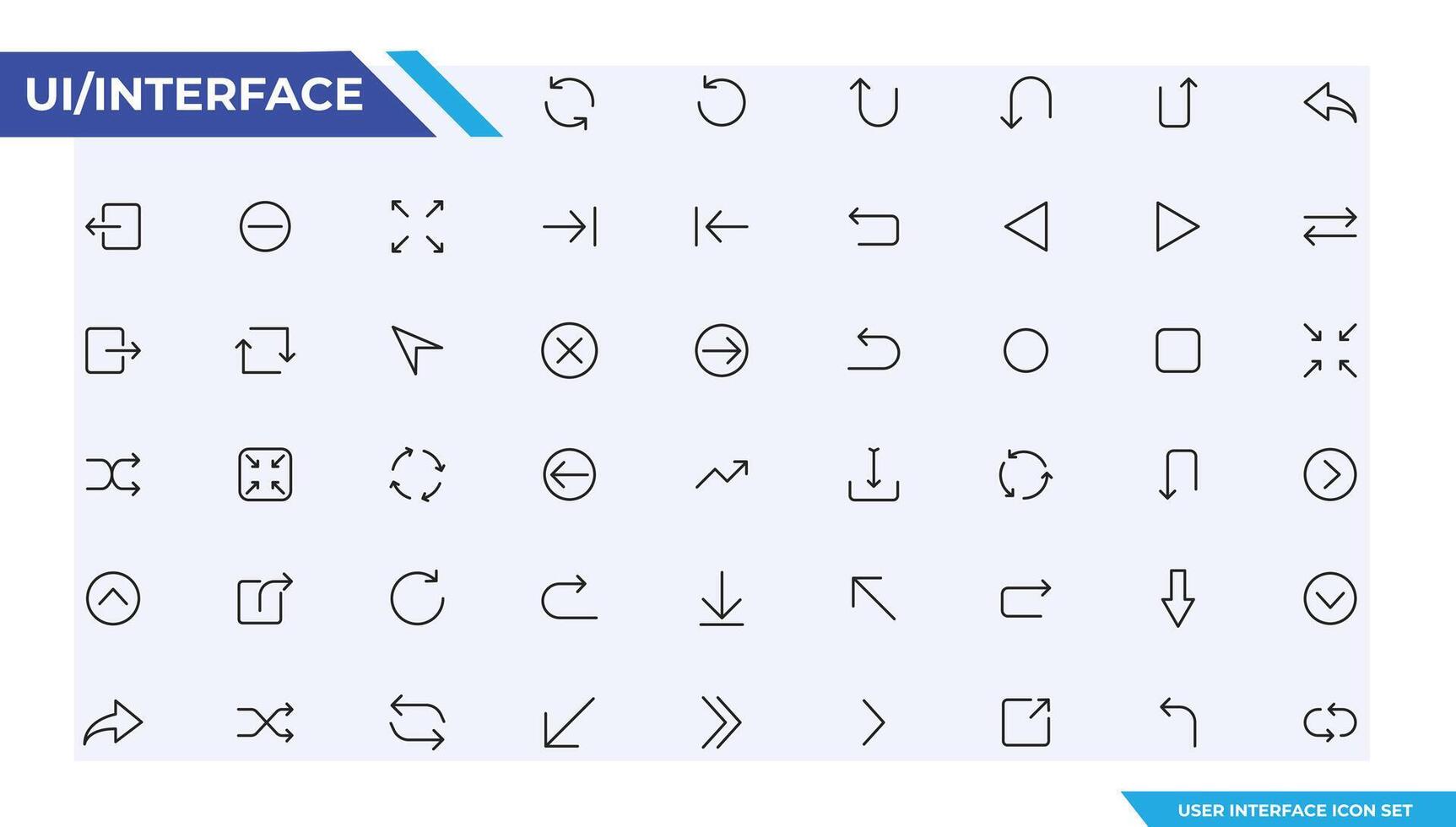 User Interface Icon set vector. Ui Ux Icon set. vector