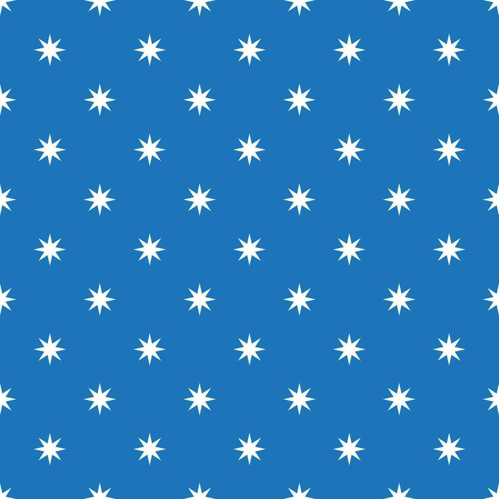 Stars seamless pattern. Stars on a pretty blue background, vector retro seamless pattern for packaging, fabric, paper, background.