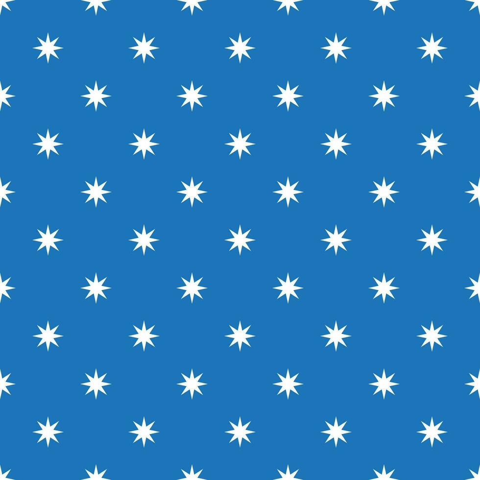 Stars seamless pattern. Stars on a pretty blue background, vector retro seamless pattern for packaging, fabric, paper, background.