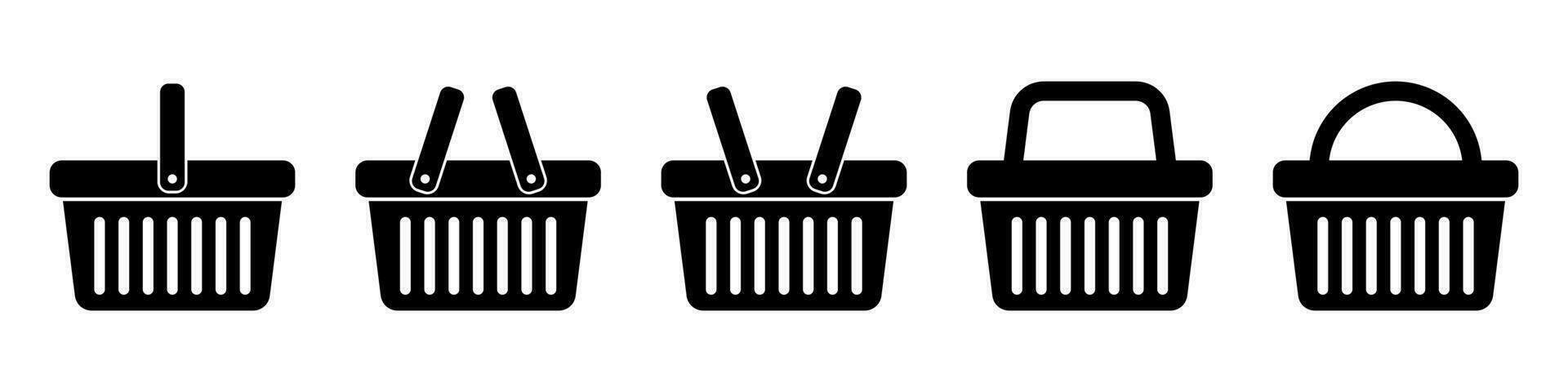 Shopping basket icon - vector illustration