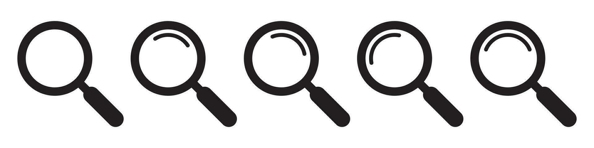 Loupe icon. Magnifying glass icon, magnifier symbol. vector