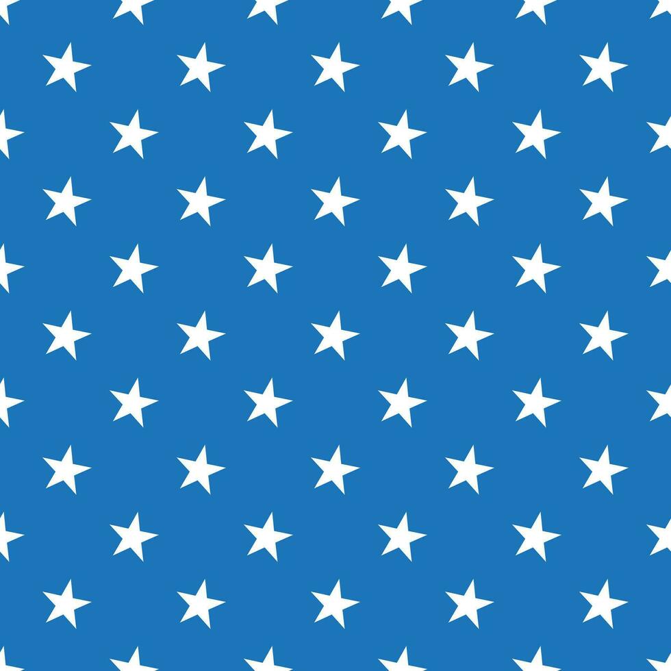 Stars seamless pattern. Stars on a pretty blue background, vector retro seamless pattern for packaging, fabric, paper, background.
