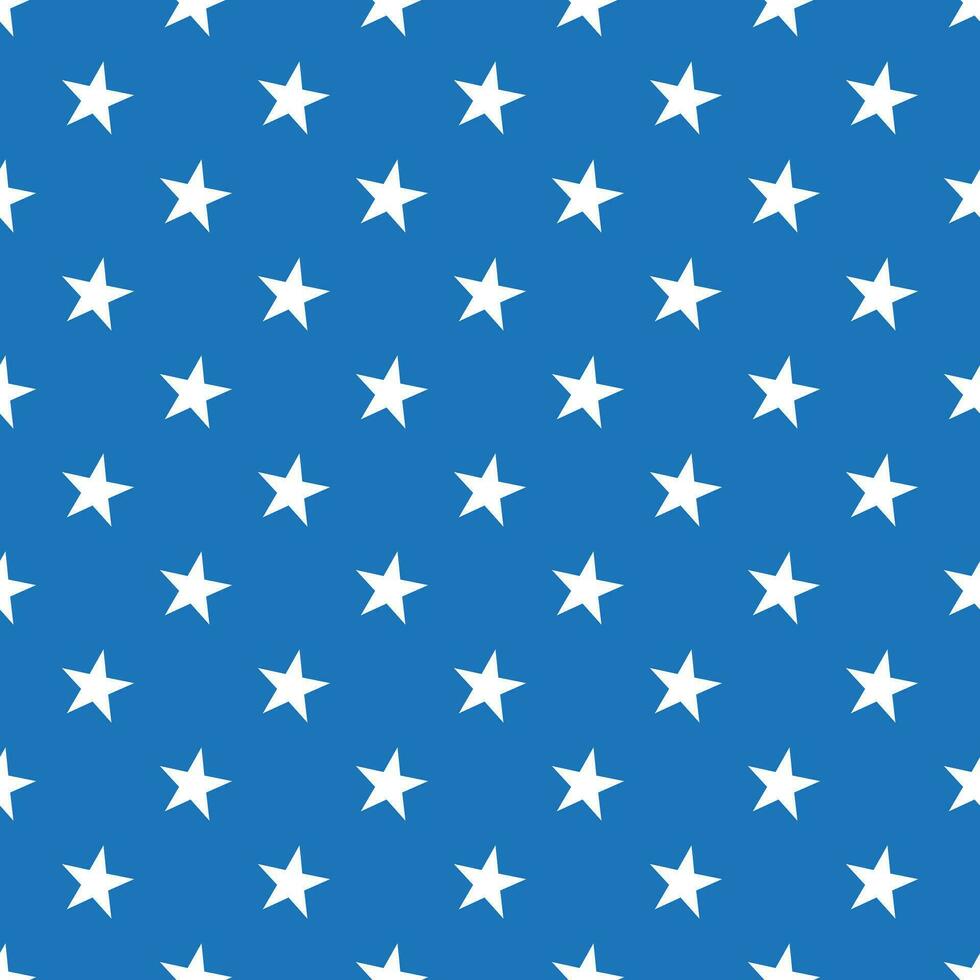 Stars seamless pattern. Stars on a pretty blue background, vector retro seamless pattern for packaging, fabric, paper, background.