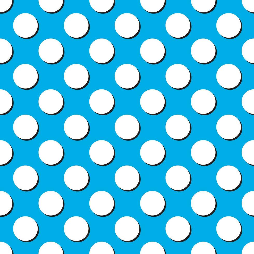 Polka dot seamless pattern, light blue polka dot vector background.