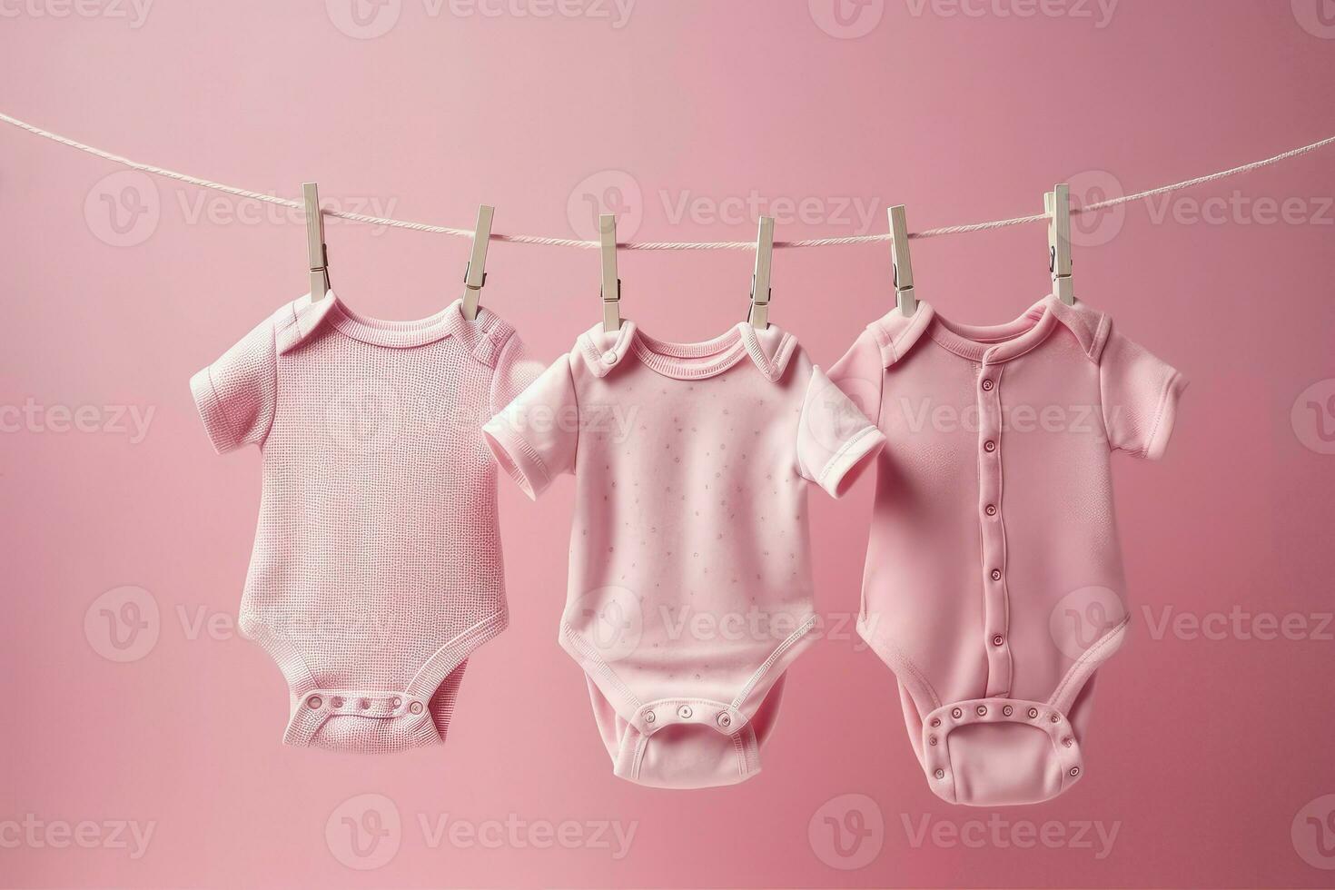 Baby newborn pink cloth. Generate Ai photo