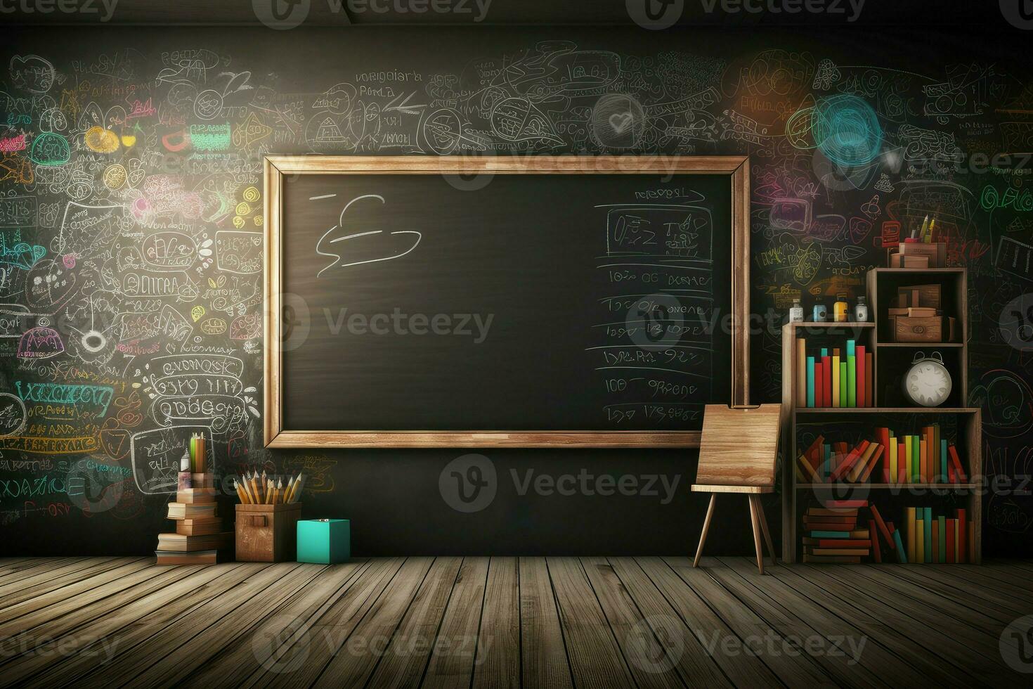 Chalkboard. Generate Ai photo