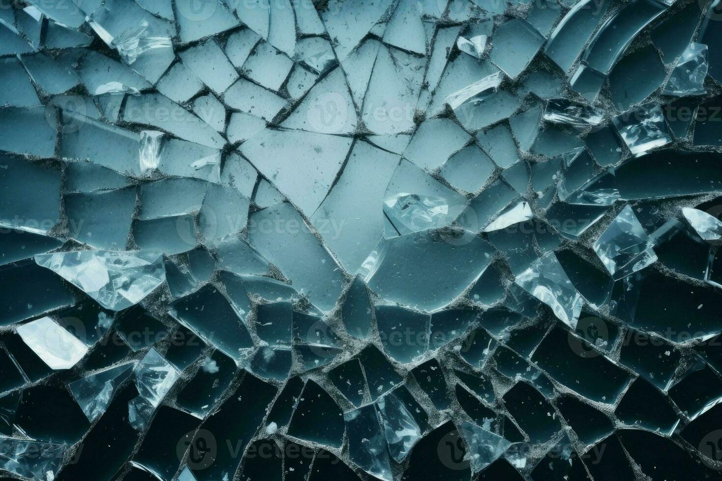 Broken glass background. Generate Ai photo