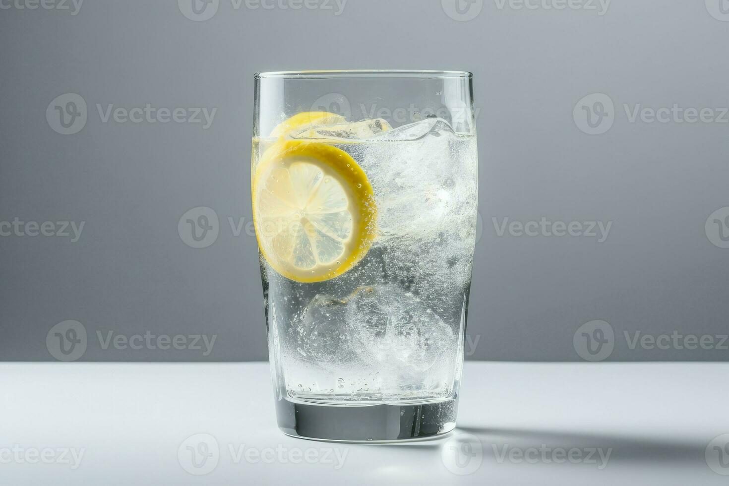 Lemon sparkling drink summer. Generate Ai photo