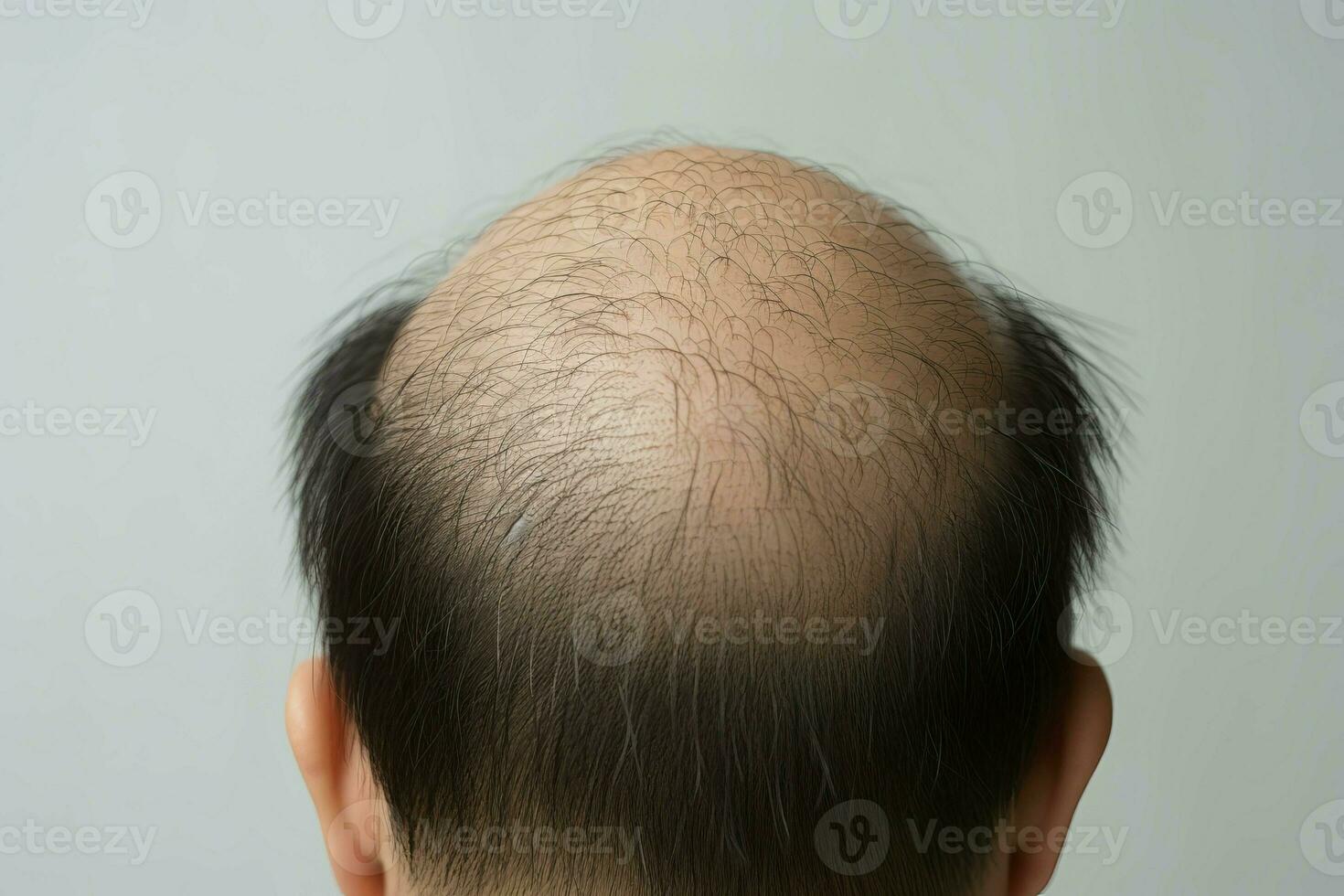 Man hair loss treatment. Generate Ai photo