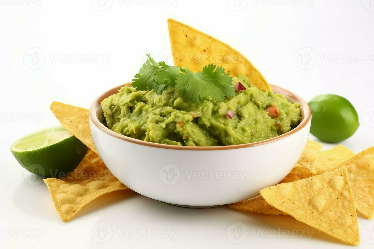 guacamole nachos bol. generar ai foto