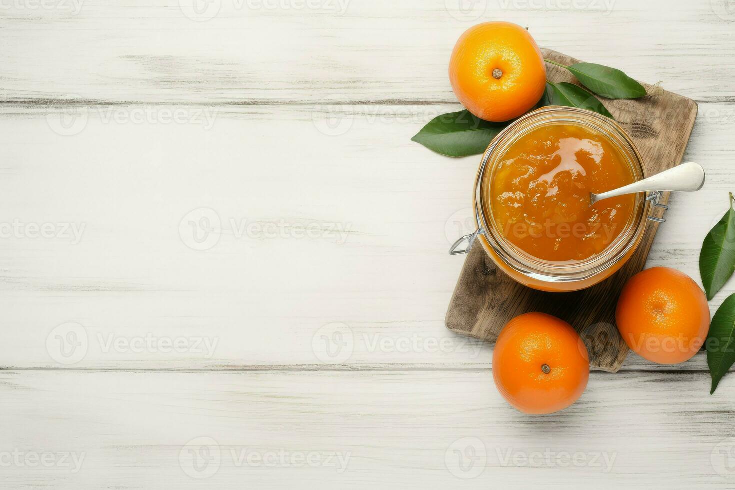 Orange jam jar. Generate Ai photo
